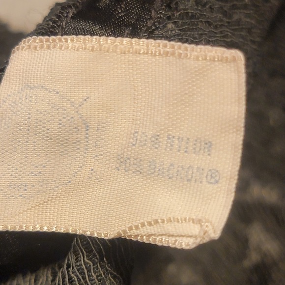 Vintage Fischer Black Nylon Lace Slip Nightgown Size 36 (Small) 1960s Lingerie - Picture 8 of 10